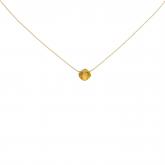 Collier 750 Gelbgold mit Citrin Antikschliff 45 cm | Edelsteine