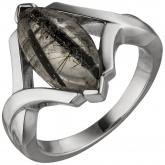 Damen Ring 925 Sterling Silber mit Turmalinquarz Navette | Edelsteine