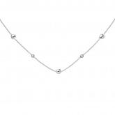 Anker-Collier mit Herzen und Kugeln 925 Sterling Silber ca. 45 cm | Silberschmuck