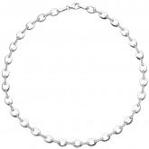 Collier 925 Sterling Silber mit 196 Zirkonia weiß 45 cm oval | Silberschmuck