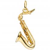 Anhänger "Saxophon" 925 Silber/vergoldet | Vergoldet