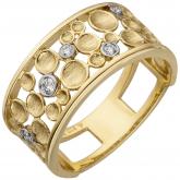 Damen Ring 585 Gelbgold mit 5 Brillanten 0,09 ct. | JOBO