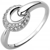 Damen Ring 925 Silber mit 25 Zirkonia weiß Kreisform | Silberschmuck