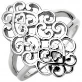 Damen Ring 925 Sterling Silber "Floral-Herzen" | Silberschmuck