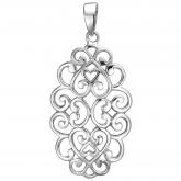 Anhänger 925 Sterling Silber Floral-Herzen | Silberschmuck