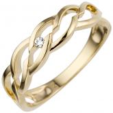 Damen Ring 585 Gelbgold mit Brillant 0,02 ct. | JOBO