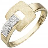 Damen Ring 585 Gelbgold mit 22 Brillanten Gürtel-Optik | Gelbgoldschmuck