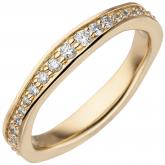 Damen Ring 585 Gelbgold mit Brillanten ca. 0,64 ct.  rundum