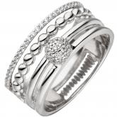 Damen Ring  925 Silber mit 41 Zirkonia weiß | Silberschmuck