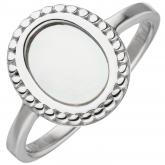 Damen Ring 925 Silber oval mit Perlmutt-Einlage | Perlen