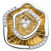 Anhänger 585 Gelbgold bicolor 23 Brillanten 0,15 ct. | Gelbgoldschmuck