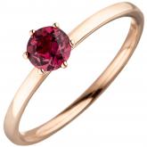 Damen Ring 585 Rotgold mit Rhodolith | Edelsteine