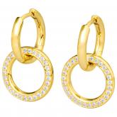 Creolen 585 Gelbgold mit 58 Brillanten 0,435 ct. Kreisform | Gelbgoldschmuck